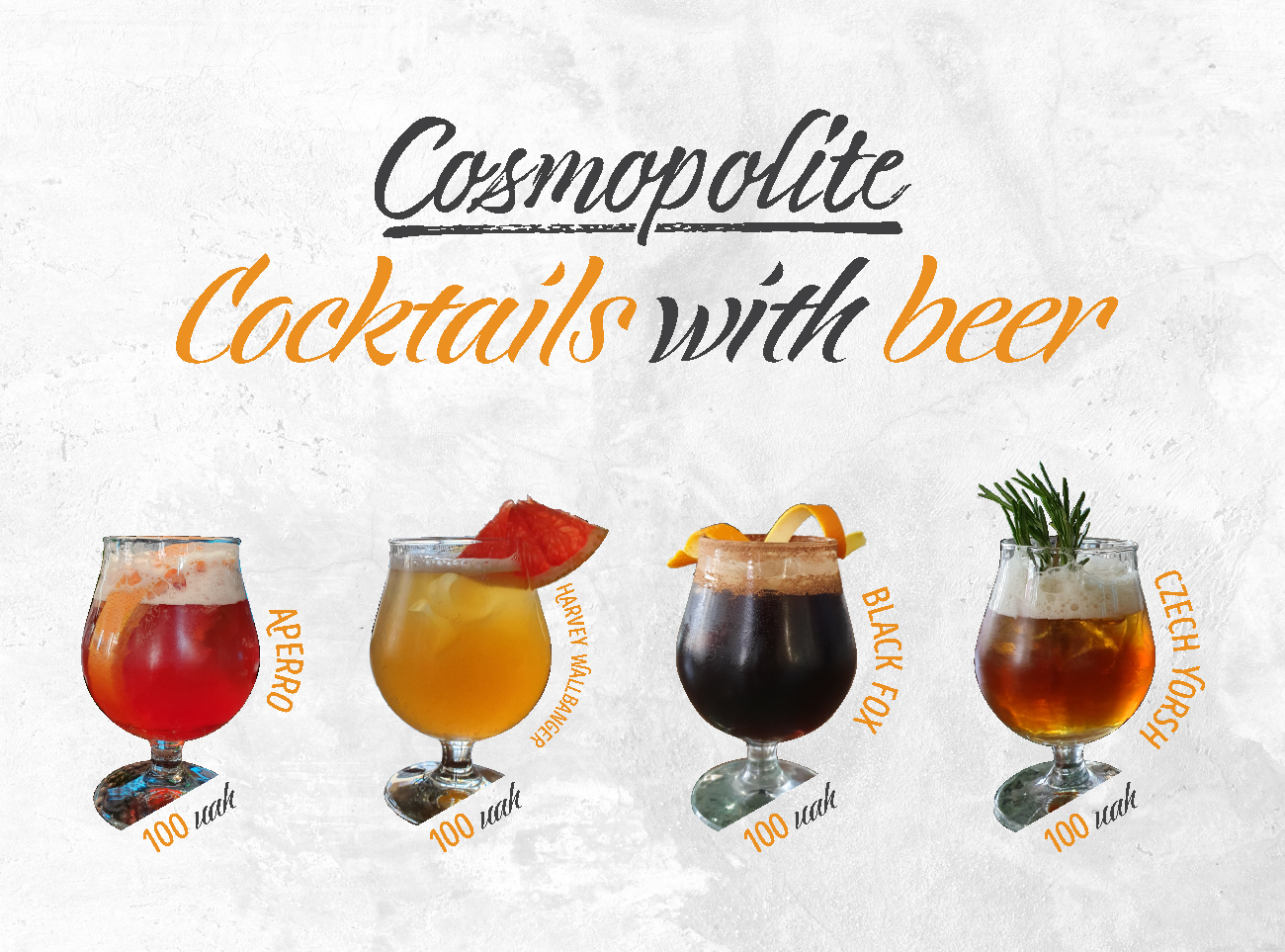Beer cocktails. Exclusively at Cosmopolite.