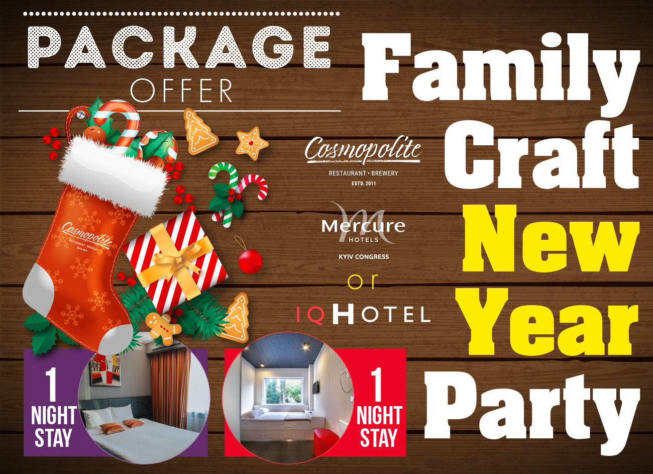 Package Offer: New Year Party and hotel accomodation