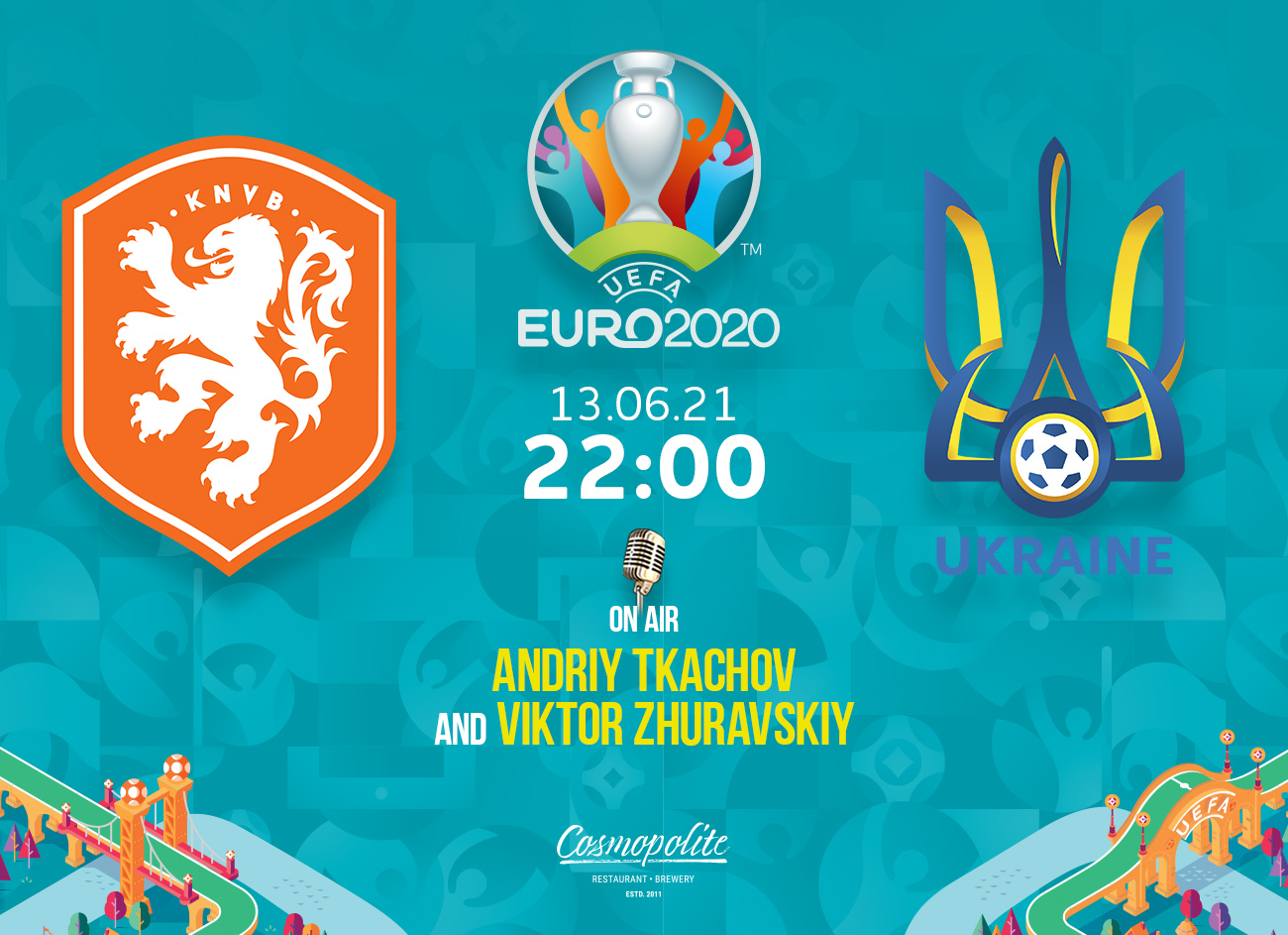 Netherlands - Ukraine: Euro 2020 at Cosmopolite!