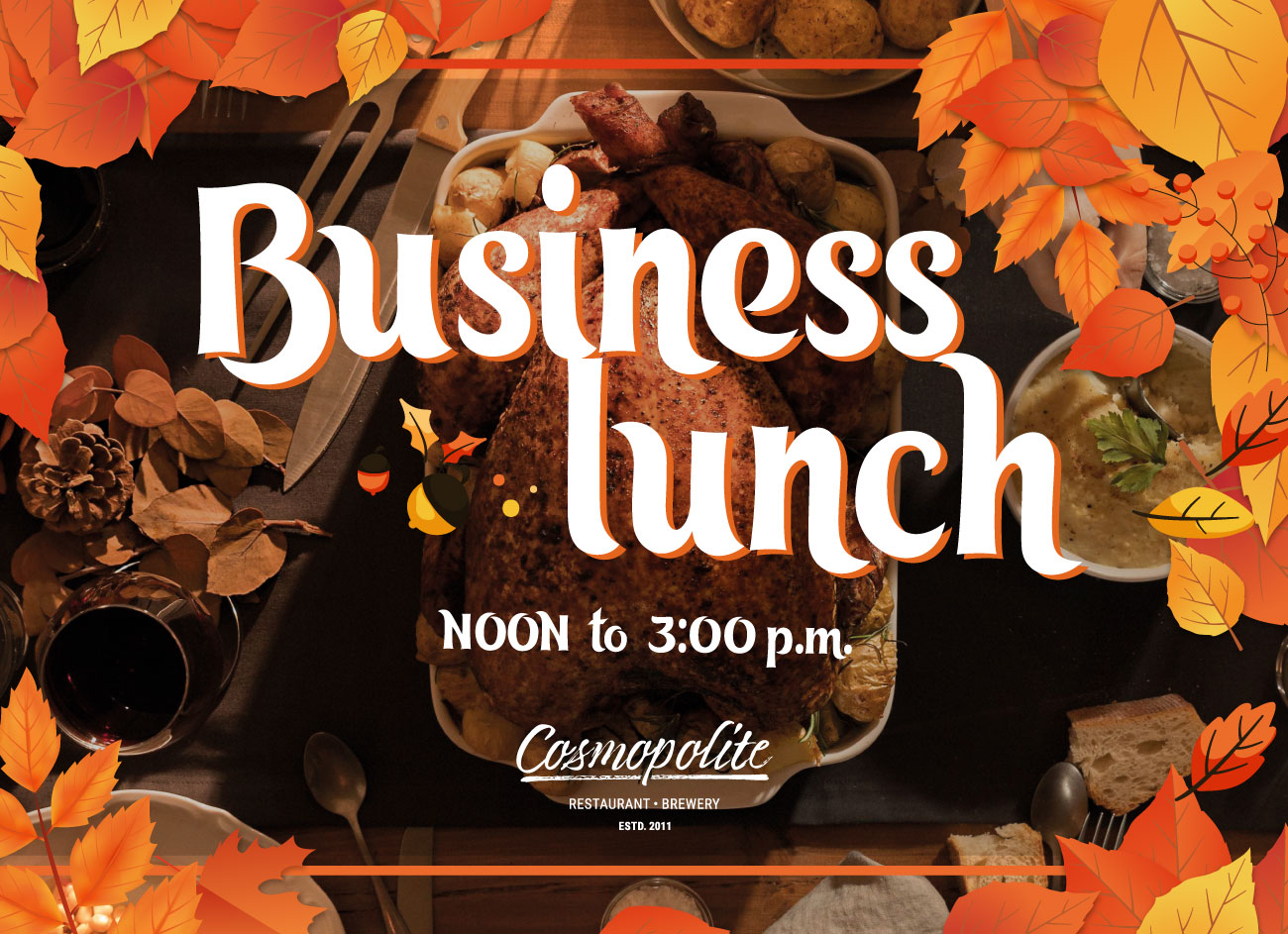 Enjoy the new lunch at Cosmopolite! 
