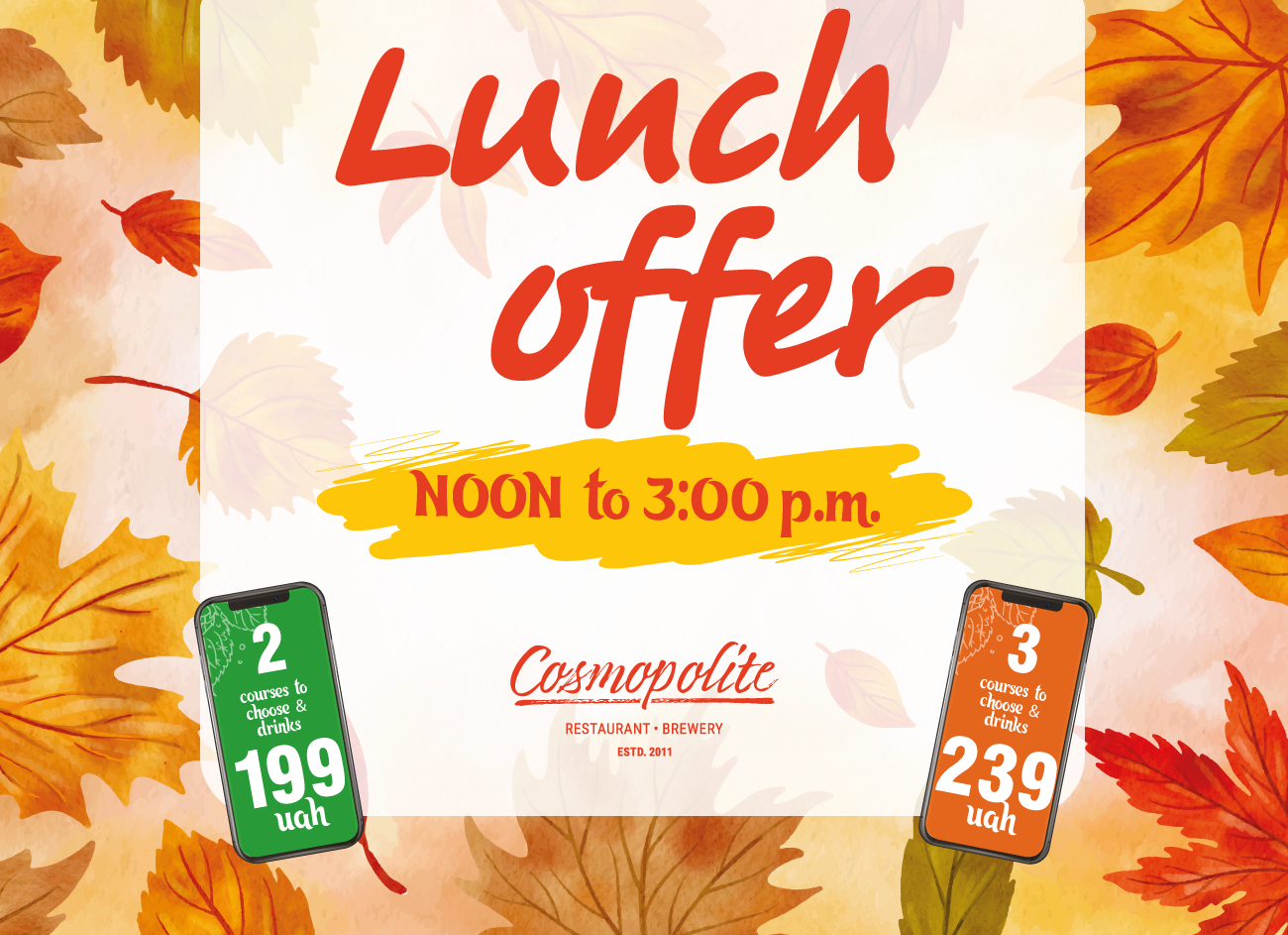 All-new lunch is back at Cosmopolite: check & enjoy!