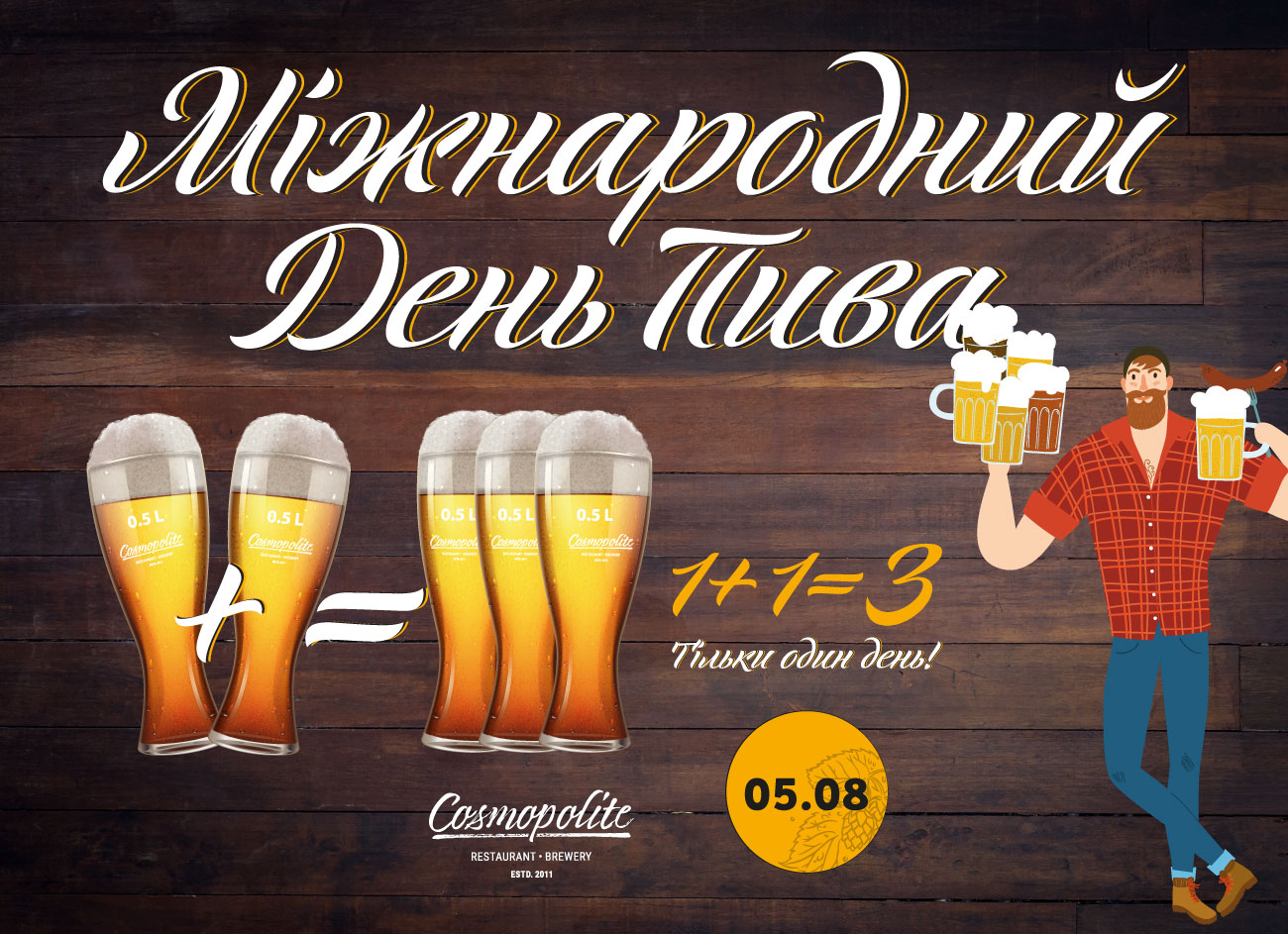 Міжнародний День Пива: пригощає Cosmopolite!