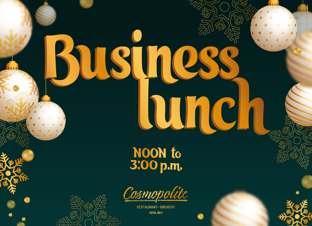 Check the new lunch at Cosmopolite & enjoy! 