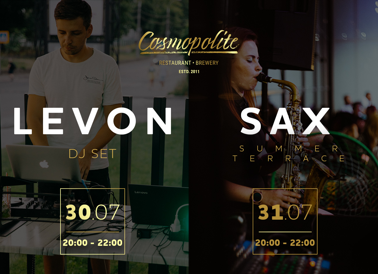 Live music в Cosmopoite - останні дні липня!