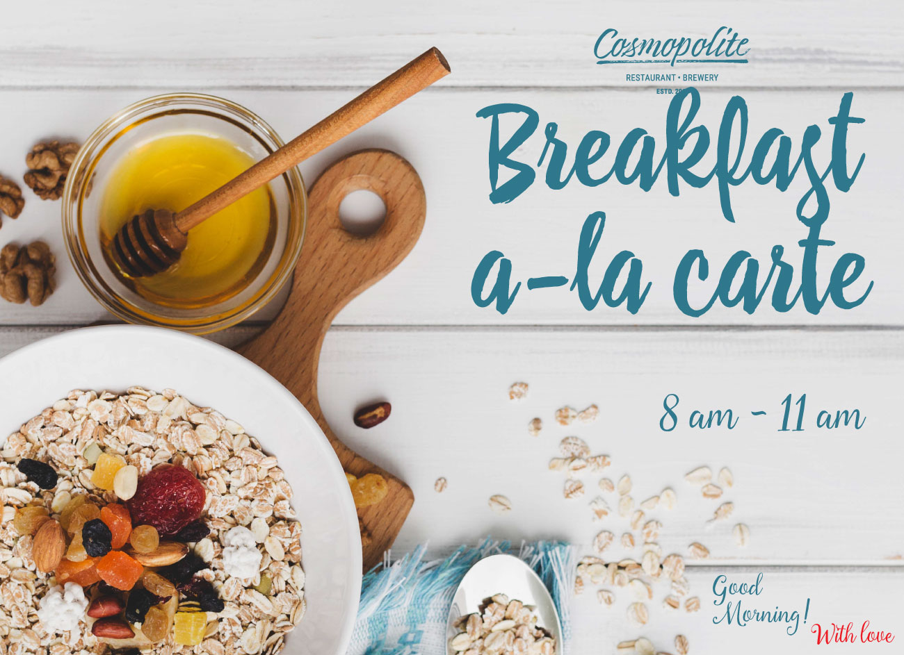 Breakfast on Cosmopolite's summer terrace
