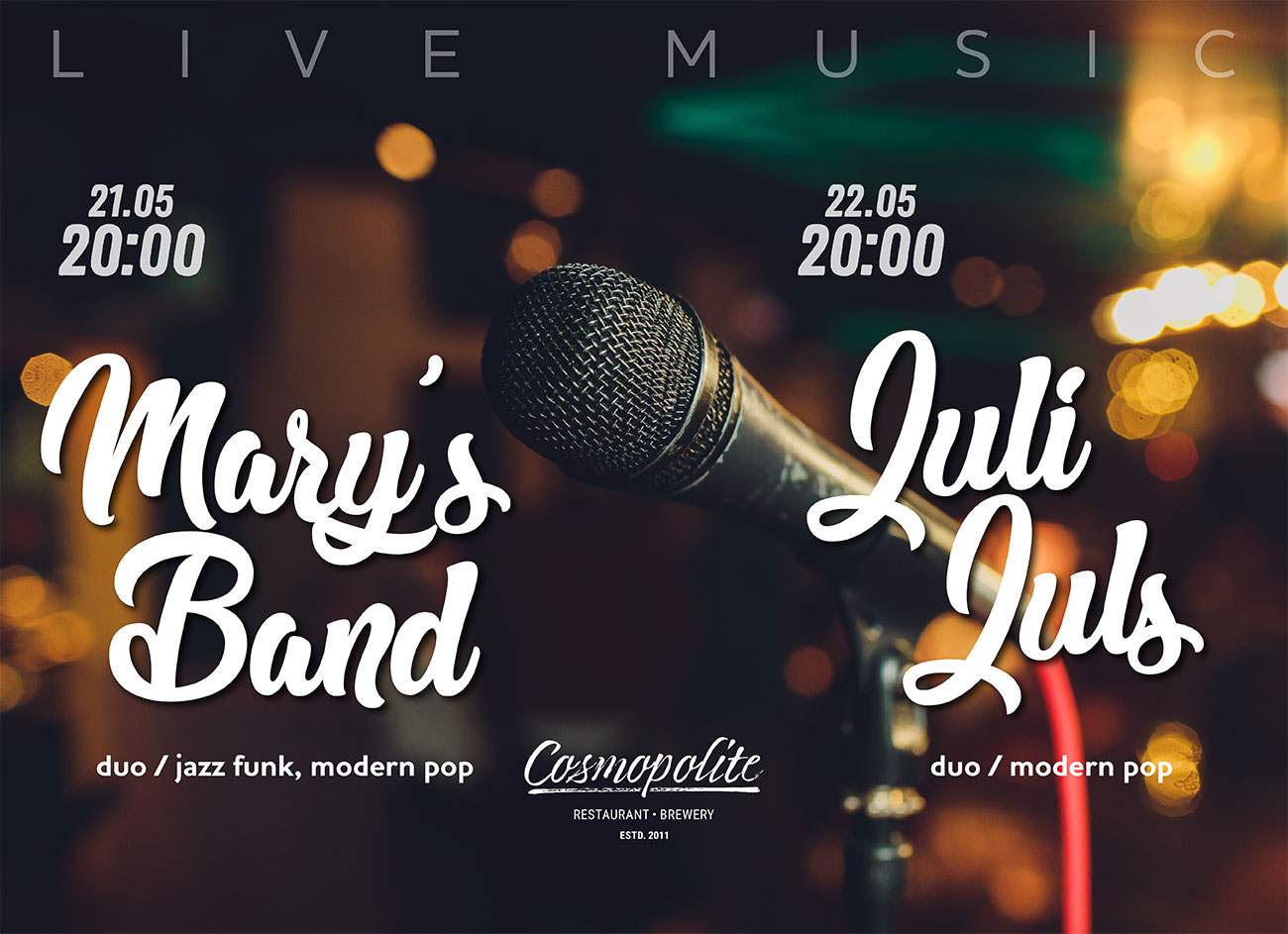 Музика: вмикаємо LIVE-формат у Cosmopolite!