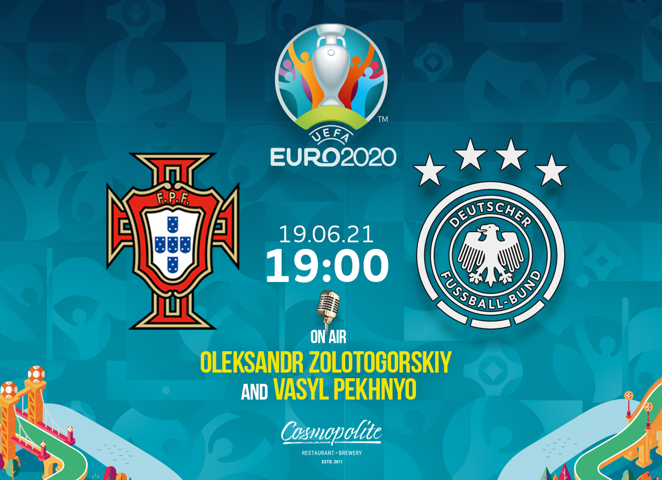 Portugal v Germany: Euro 2020 match at Cosmopolite!