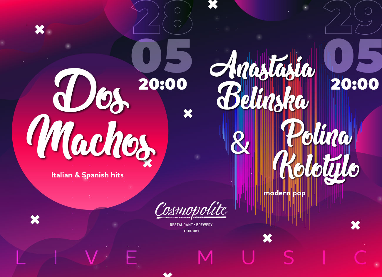 Музичні LIVE-шоу у Cosmopolite