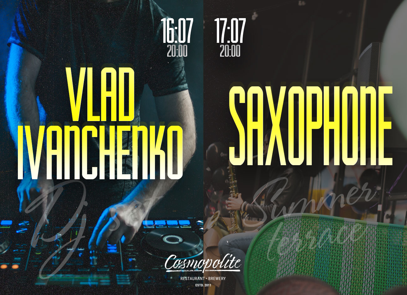 Live music в Cosmopoite! Запалюємо липень!