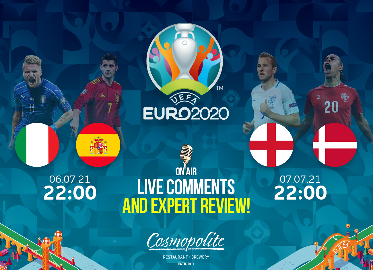 Euro 2020 at Cosmopolite: semifinal!
