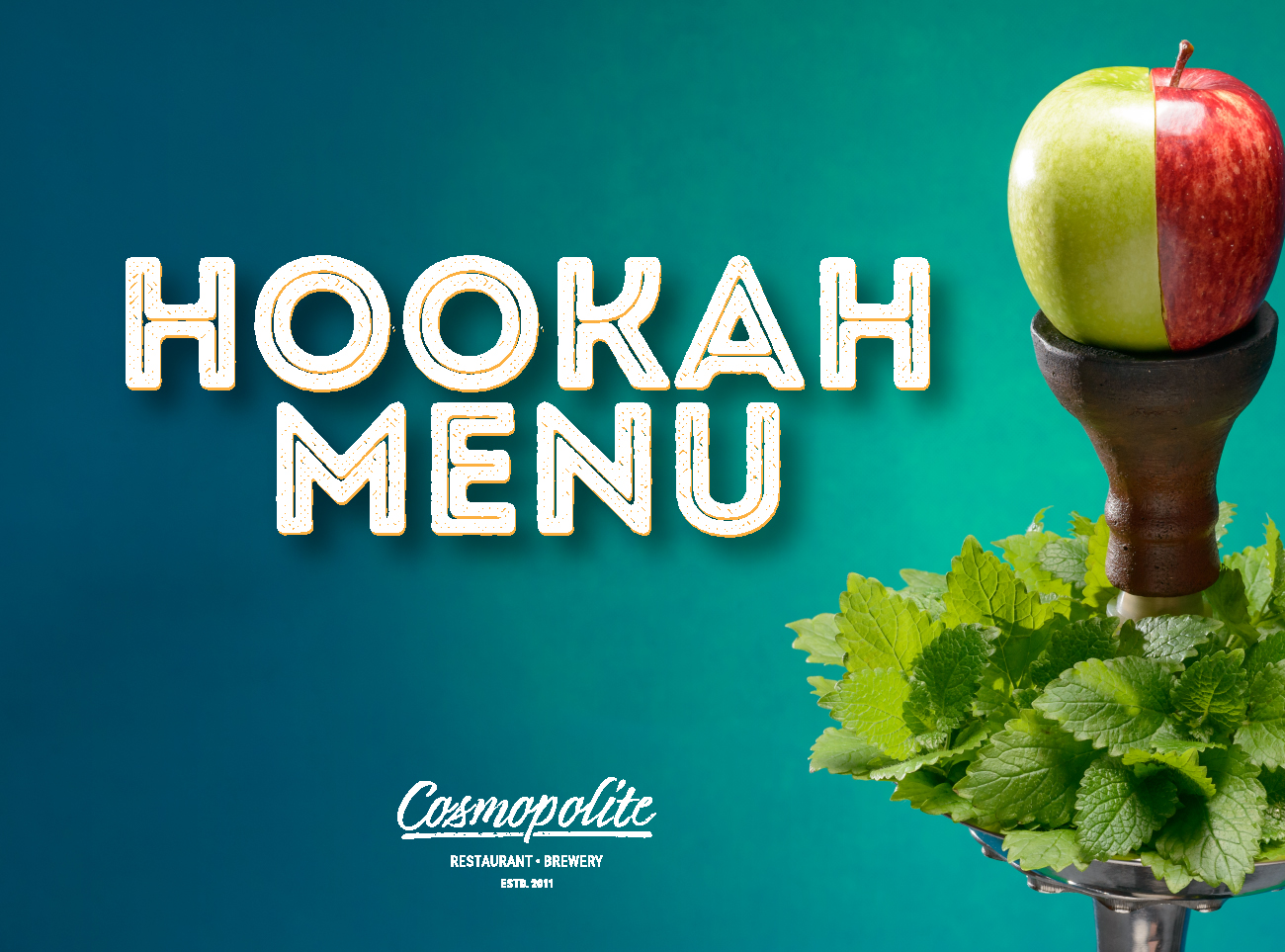 Hookah - available daily on Cosmopolite's open-air terraces!